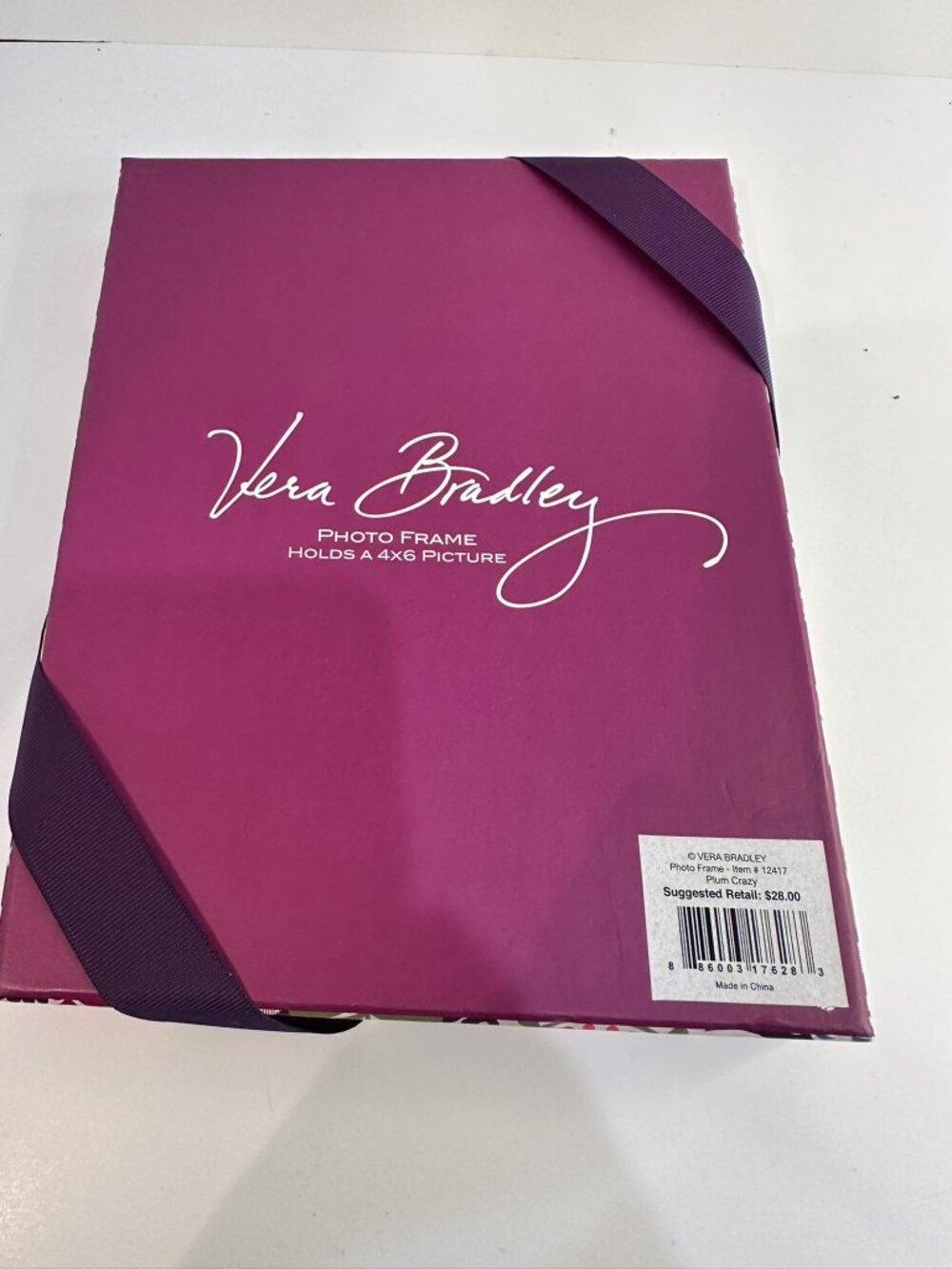 Vera Bradley Plum Crazy Picture Frame 4x6 Retired NWT - Picture 4 of 4